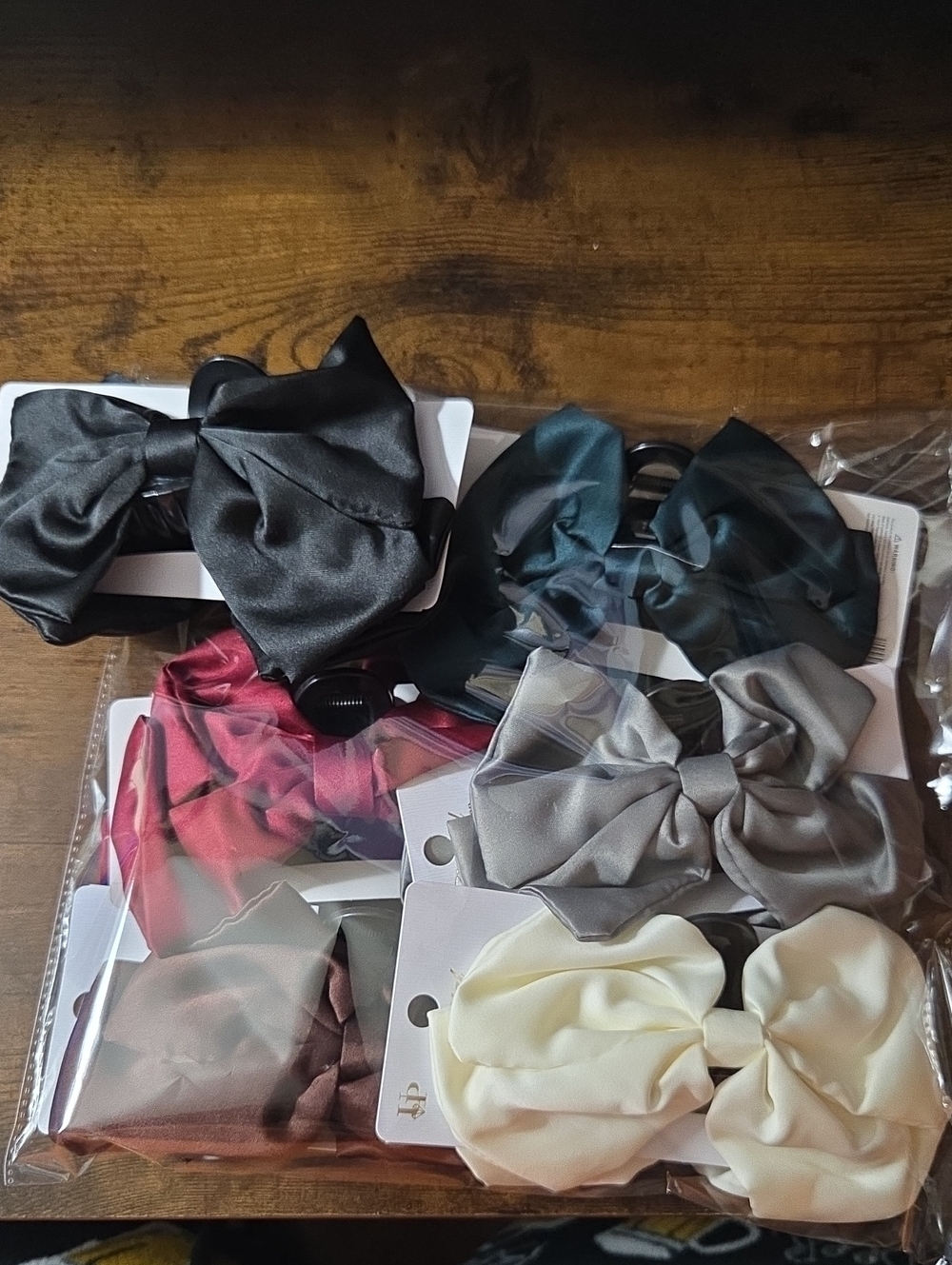 Women’s Satin Bow Hair Clips - Multi-Color Pack (Set of 6)